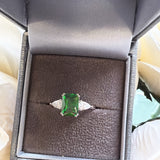 Emerelle -Sterling Silver Emerald-Cut  Ring