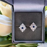 Sterling Silver Sapphire Studs