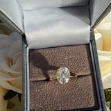 2ct Moissanite Sterling Silver Gold Plated Halo Ring- Gold