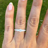 Luna Grace Three-Stone Ring- Sterling Silver