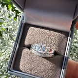 Sterling Silver  Ring Set Rectangle