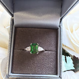 Emerelle -Sterling Silver Emerald-Cut  Ring