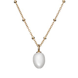 Pearl Gold Necklace - Sterling Silver