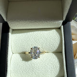 9ct Gold 3ct Moissanite Halo Ring