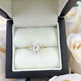 9ct Gold 3ct Moissanite Halo Ring