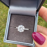 Sterling  Silver Amelia Solitaire Ring- Up to size U