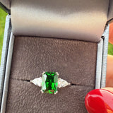 Emerelle -Sterling Silver Emerald-Cut  Ring