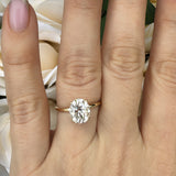 9ct Gold 3ct Moissanite Halo Ring