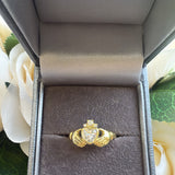 Sterling Silver Gold  Claddagh Ring