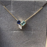 Trio Cluster Pendant Necklace | Sterling Silver Gold Plated