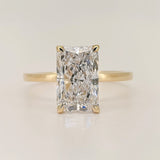 9ct Gold 3ct Radiant Cut Moissanite Ring
