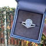 Sterling Silver Pear Ring Set