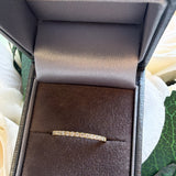 Moissanite Stones- Sterling Silver Gold PlatedEternity Half Encrusted Ring- Gold