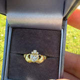 Sterling Silver Gold  Claddagh Ring
