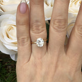 9ct Gold 3ct Moissanite Halo Ring
