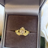 Sterling Silver Gold  Claddagh Ring