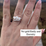 9ct Gold Deluxe Emily 4ct Trilogy Ring