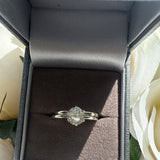 Solitaire Moissanite Ring Set - Silver