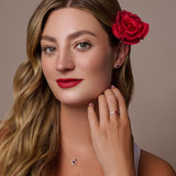 Sterling Silver Red Heart Ring