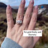 9ct Gold Deluxe Emily 4ct Trilogy Ring