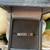 Sterling Silver Rainbow Teardrop Eternity Ring