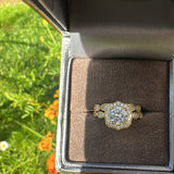 Sterling Silver Gold Plated Princess Ring Set