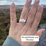 Moissanite Eternity Ring- 9ct Yellow Gold