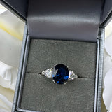 Sterling Silver Sapphire Ring