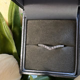 Eternity V Moissanite Ring- Silver