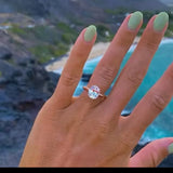 Sterling Silver Gold Plated Halo Ring- Gold