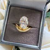 The Golden Wave Oval Ring Set - Gold