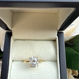 9ct Gold 3ct Moissanite Halo Ring