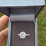 Sterling  Silver Amelia Solitaire Ring- Up to size U