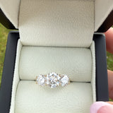 9ct Gold Deluxe Emily 4ct Trilogy Ring