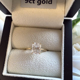 9ct Gold 3ct Radiant Cut Moissanite Ring