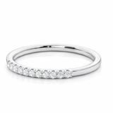Moissanite Eternity Ring Half Encrusted - 9ct White Gold