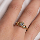 Sterling Silver Gold  Claddagh Ring