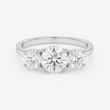 9ct White Gold Emily 2ct Trilogy Ring