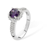 Sterling Silver Amethyst Cluster Ring