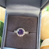 Sterling Silver Amethyst Cluster Ring