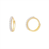 9ct Hinged Hoop Earrings - 9ct gold