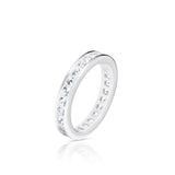 Sterling Silver Full Eternity Ring- Up to size U