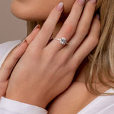 Sterling  Silver Amelia Solitaire Ring- Up to size U
