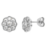 Sterling Silver Flower Earrings