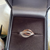 Sterling Rose Gold Curved Ring