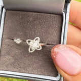 Sterling Silver Flower Spinning Ring