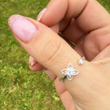 Sterling Silver Flower Spinning Ring