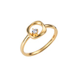 Sterling Silver Gold Plated Cosmic Ring