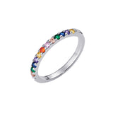 Sterling Silver Multi-Gemstone  Ring