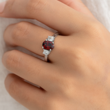 Sterling Silver Garnet Ring